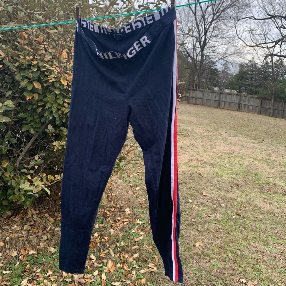 TOMMY HILFIGER Medium Navy Blue Logo Leggings